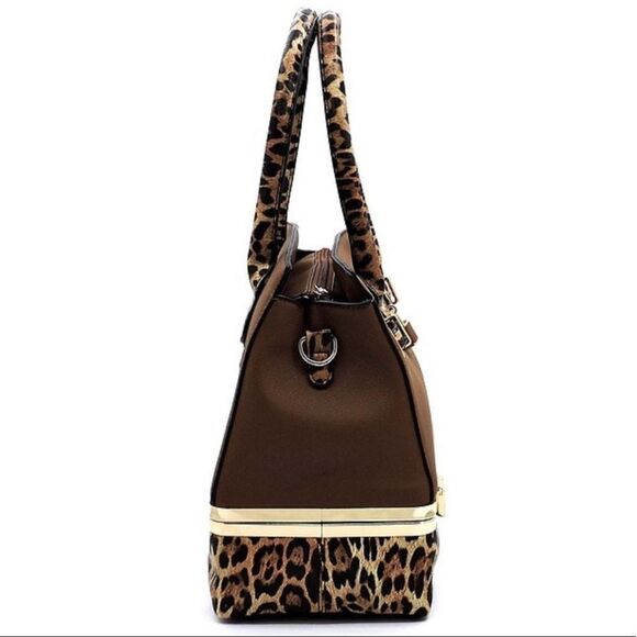 Leopard Pattern Double Handles bag - Picture 2 of 7